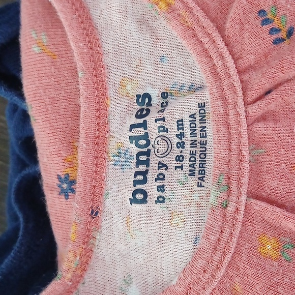 Blue and Pink Long sleeve Onesies Bundle Of 3 - Picture 7 of 9